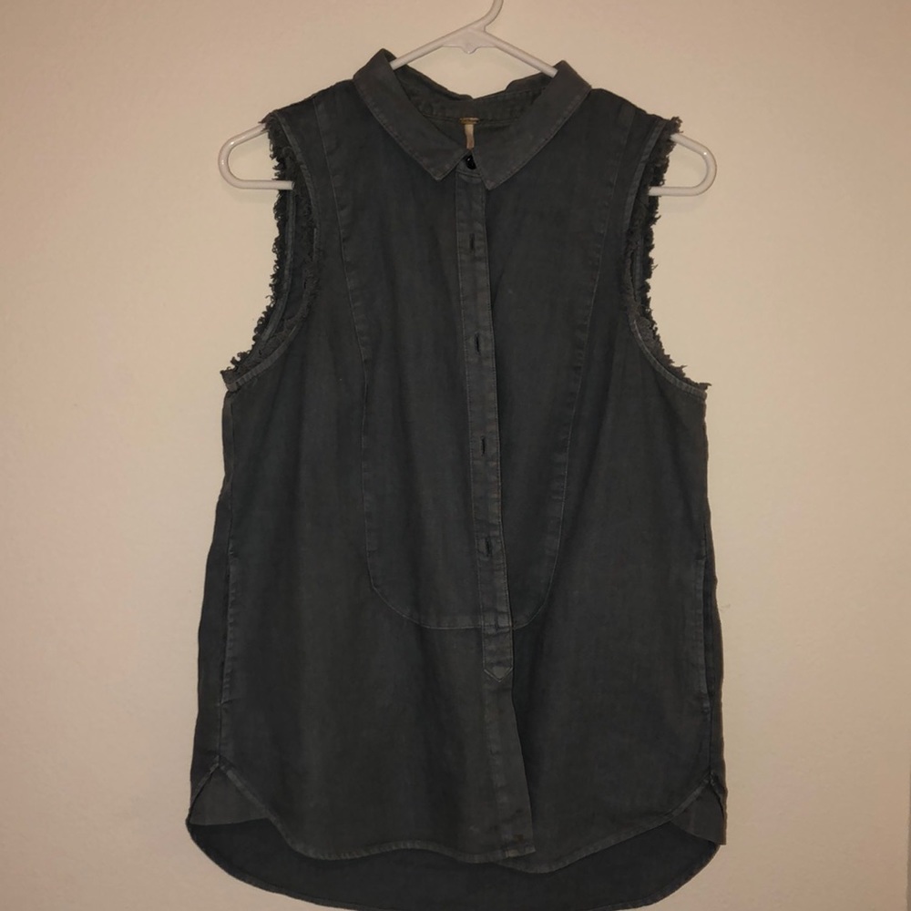 FREE PEOPLE - GREY DENIM VEST